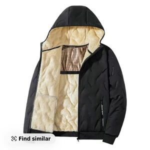 Men's Black Hooded Jacket new sale